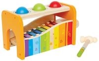 Hape Spielzeug-Musikinstrument Xylophon, Xylophon und Hammerspiel