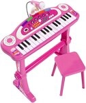 SIMBA Spielzeug-Musikinstrument My Music World Keyboard, pink, mit Hocker und