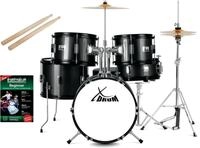 XDrum Kinderschlagzeug Junior Pro,Komplettes Drumset, Inkl. Drumsticks, Fu&szlig;maschine