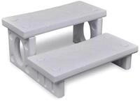 vidaXL Poolleiter NA Poolleiter Whirlpooltreppe Kunststoff Whirlpooltreppe Wei&szlig;