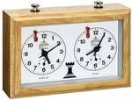 Philos Spiel, Schachuhr - analog - Holzgeh&auml;use aus Buche
