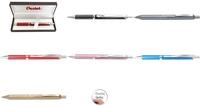 PENTEL Tintenroller Pentel Set Liquid Gel-Tintenr. Geh. si-sw