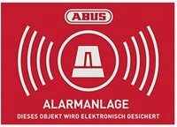 ABUS Warnschild ABUS AU1423 Warnaufkleber Alarmanlage Sprachen Deutsch (B x H) 74 mm