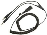 Jabra 8734-599 Kabel QD-zu-3,5mm Klinke Verbindungskabel Schwarz PC-Headset