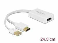Delock Adapter, USB-A + HDMI Stecker > DisplayPort Buchse Audio- & Video-Adapter