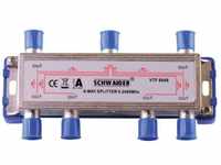 Schwaiger 6-fach Verteiler SAT-Antenne (14 dB, Breitband-Verteiler, für Kabel-,