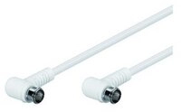 Goobay TV-Kabel, Koaxkabel mit F-Quick Winkelstecker 2,5m 75 Ohm doppelt...