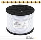 PremiumX 100m PROFI Koaxialkabel 135dB CU 4-fach Antennenkabel 10x F-Stecker