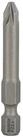BOSCH Kreuzschlitz-Bit Bosch 3x Schrauberbit Extra-Hart, PZ 2, 49 mm -...