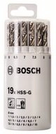 BOSCH Metallbohrer Bosch 2607018361 19-teilig - Metallbohrer-Set - grau, (Set)