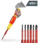 Wiha Schraubendreher LiftUp electric (38610) - 6 tlg., slimBits f&uuml;r Elektriker,