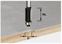 FESTOOL Fr&auml;se Festool B&uuml;ndigfr&auml;ser HW Schaft 8 mm D12,7/NL25 (mit