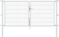 Alberts Gartentor Alberts 647902 Doppeltor Flexo mit Zubeh&ouml;r, feuerverzinkt, Breite