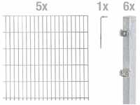 Alberts Zaun-Set Doppelstabmatte 6/5/6 BxH: 10 m x 100 cm feuerverzinkt