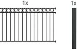 Alberts Metallzaun Anbauset Circle, H&ouml;he: 100 und 120 cm, Breite: 200 cm, zum