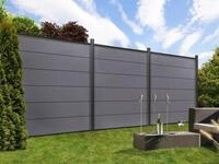 TraumGarten Sichtschutzelement WPC Sichtschutzzaun Anthrazit 183x178 cm - f&uuml;r