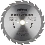 Wolfcraft Kreiss&auml;geblatt Wolfcraft Kreiss&auml;geblatt &Oslash; 160 mm Bohrung &Oslash; 20 mm