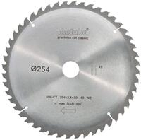 metabo Kreiss&auml;geblatt, "precision cut wood - classic", 254 x 30 mm, Z&auml;hnezahl...