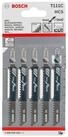 BOSCH Stichs&auml;geblatt Stichs&auml;geblatt T111C, Basic for Wood, 5er-Pack