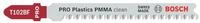 BOSCH Stichs&auml;geblatt Pro Plastics (3 St&uuml;ck), Plastics PMMA clean T102BF, 92 mm -