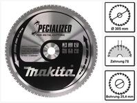 Makita Kreiss&auml;geblatt SPECIALIZED Kreiss&auml;geblatt f&uuml;r Metall 305 x 25,4 x 2,3 mm 78