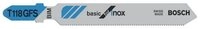 BOSCH Stichs&auml;geblatt Stichs&auml;geblatt T 118 GFS Basic for Stainless Steel,...