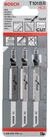 BOSCH Stichs&auml;geblatt Bosch 3x Stichs&auml;geblatt T 101 BR Clean for Wood -...