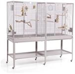 Montana Cages Vogelk&auml;fig Madeira Double &middot; Platinum, ca. 165 x 54 x 155 cm