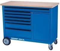 Gedore Werkbank 1504 XL Rollwerkbank 1,25 m breit mit 7 Schubladen