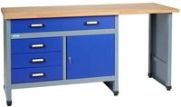 K&Uuml;PPER Werkbank 12037, 4 Schubladen, 1 T&uuml;r, Sitzraum, 300 kg Traglast,