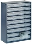 raaco Kleinteilemagazin, Schubladen-Magazin mit 36 Laden Typ 150-01 blau