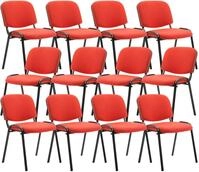 CLP Besucherstuhl Ken Stoff (12er Set, 12 St), stapelbar und gepolstert