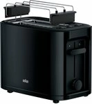 Braun Toaster PurEase HT 3010 BK - 2 Schlitze, 7 Stufen, Auftau-...