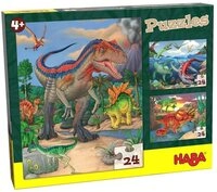 Haba Puzzle HABA 303377 - Dinosaurier, 3 Puzzle, je 24 Teile, Puzzleteile
