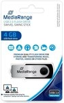 Mediarange Mediarange USB Stick 4GB Speicherstick Swivel Swing silber USB-Stick