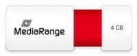 Mediarange Mediarange USB Stick 4GB Speicherstick Color Edition rot USB-Stick