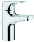 Grohe Waschtischarmatur BauFlow Einhand mit Zugstangen-Ablaufgarnitur S-Size - Chrom