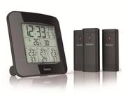 Hama HAMA Funk-Wetterstation EWS Trio, schwarz Funkwetterstation