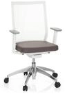 hjh OFFICE Drehstuhl Profi B&uuml;rostuhl Aspen White Stoff / Netzstoff (1 St),