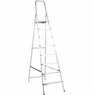 ALPFA Trittleiter Aluminium-Haushaltsleiter 8 Stufen