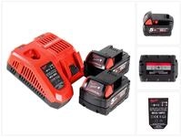 Milwaukee M18NRG-502 Akku Starter Set 18V mit M18 B5 Akku 5,0Ah + M12-18FC Lade
