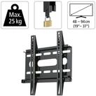 Hama TV-Wandhalterung TV Wandhalterung FIX Slim bis 37" Schwarz, (bis 37 Zoll, Fix