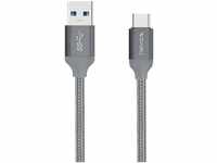 nevox 1480 - Datenkabel - USB C zu USB 3.0 Kabel - silbergrau USB-Kabel, USB...