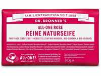 Dr. Bronners Handseife Reine Naturseife Rose, 140 g
