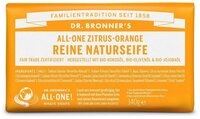 Dr. Bronners Feste Duschseife Zitrus-Orange - All-One Reine Naturseife 140g