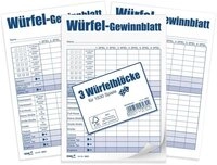 RNK Verlag Notizbuch W&uuml;rfelspiel-Gewinnblatt DIN A6 f&uuml;r 1530 Spiele 3x85...