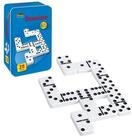 Idena Spiel Idena 6050012 - Domino Spiel mit 28 Steinen, in einer Metallbox, mit