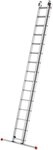 Hailo Anlegeleiter S80 ProfiStep duo, Aluminium-Schiebeleiter 2-teilig 2x15 Sprossen