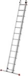 Hailo Anlegeleiter S80 ProfiStep duo, Aluminium-Schiebeleiter 2-teilig 2x12 Sprossen