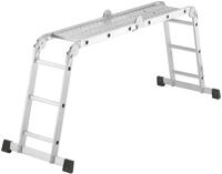Hailo Gelenkleiter M60, Aluminium-Universalleiter 4x3 Sprossen